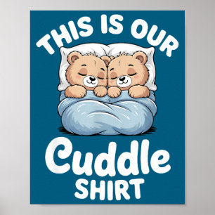 Poster Urso Fofo Casal Combinando Este É Nosso Abraço