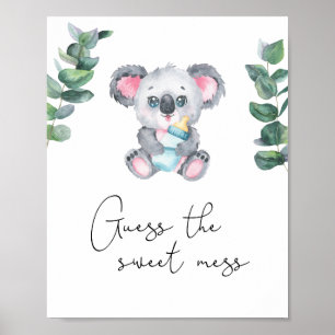 Poster Urso koala - Adivinhe a bagunça doce