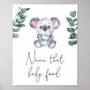 Poster Urso koala - Nome aquele alimento para bebês