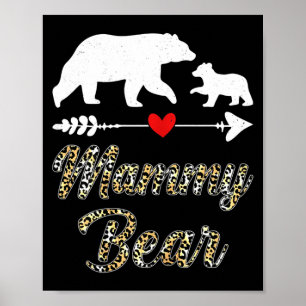 Poster Urso mamãe feminino urso leopardo divertido dia da