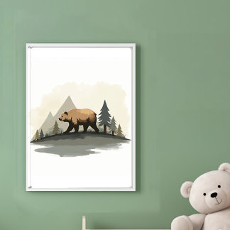 Poster Urso nas Montanhas