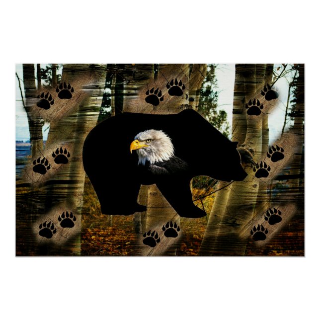 Pôster Urso Negro - Urso Negro - Urso Negro - Imprime Nat (Frente)