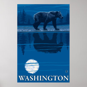 Poster Urso no luar - Washington