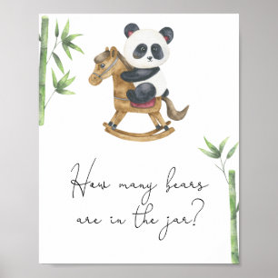 Poster Urso Panda - Adivinhe quantos ursos estão no pote