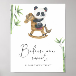 Poster Urso Panda - bebês são fofos