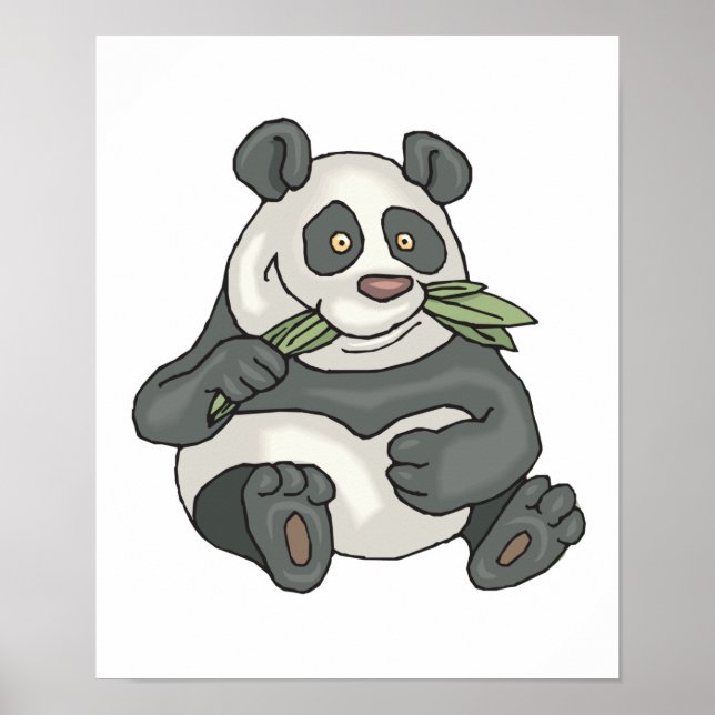Pôster urso panda chubby (Frente)