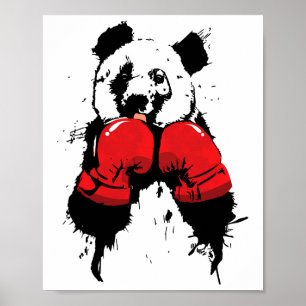Poster Urso Panda de Boxe Pop Art Boxeador
