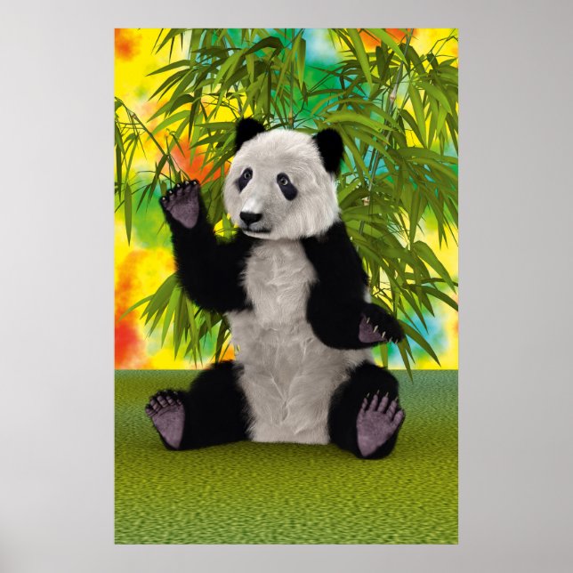 Poster Urso Panda Fofo Presente Perfeito para Amantes de  (Frente)