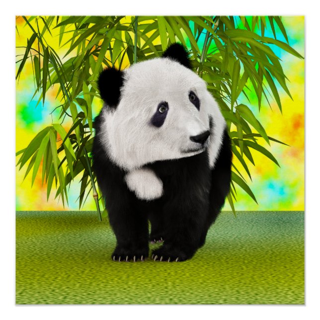 Pôster Urso Panda Fofo Presente Perfeito para Amantes de  (Frente)