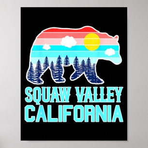 Poster Urso pardo vale olímpico califórnia vintage