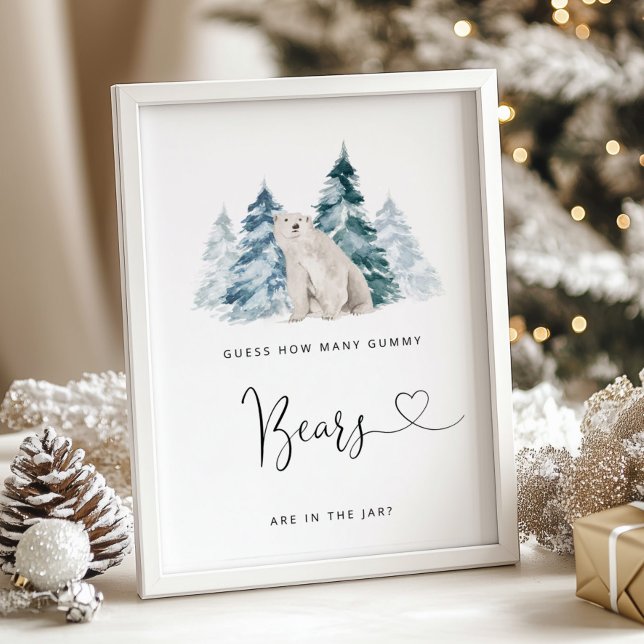 Poster Urso Polar adivinha quantos ursos brilhantes (Criador carregado)