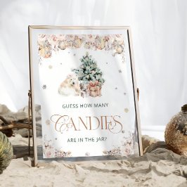 Poster Urso Polar Cinto De Inverno Adivinha Quantas Cançõ