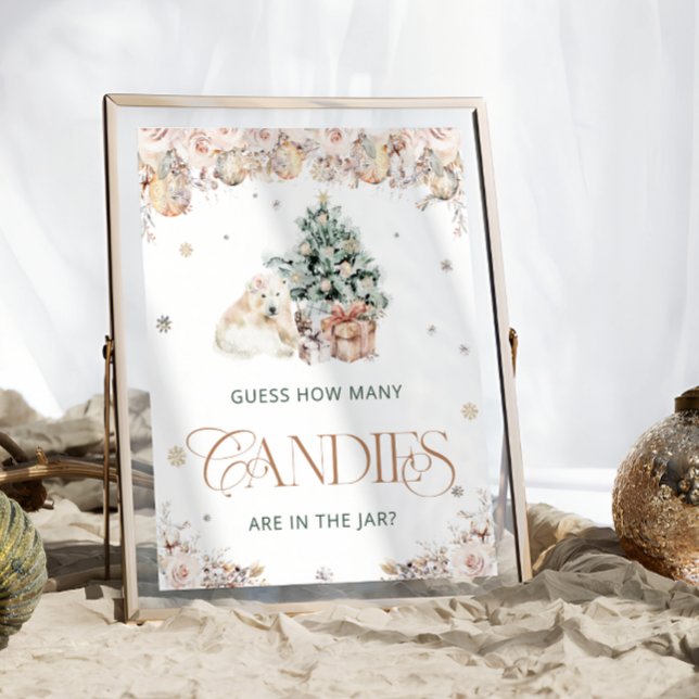 Poster Urso Polar Cinto De Inverno Adivinha Quantas Cançõ (Criador carregado)