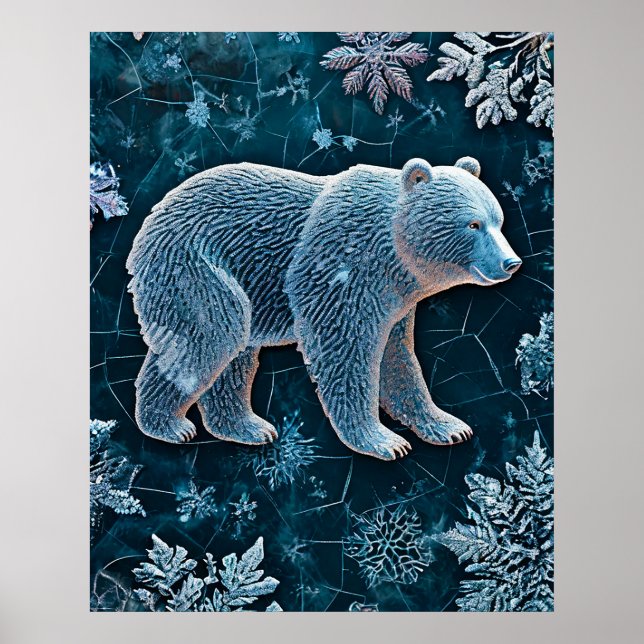 Poster Urso polar congelado (Frente)
