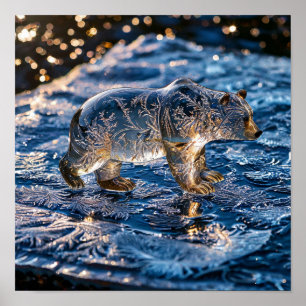 Poster Urso polar congelado