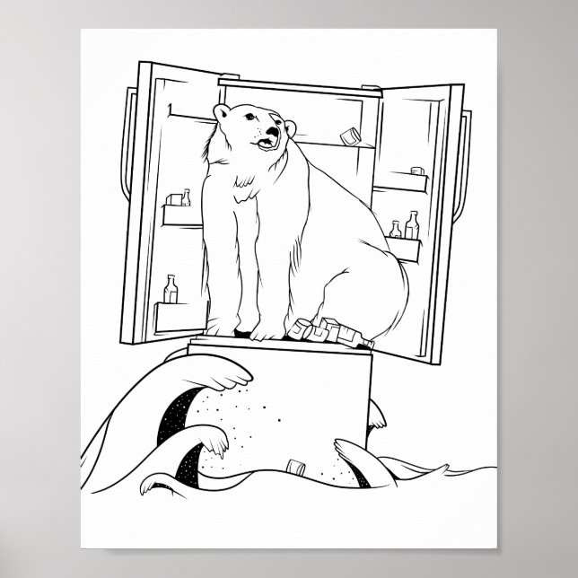 Poster Urso Polar das Alterações Climáticas (Frente)