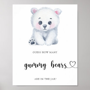 Poster Urso Polar de inverno - adivinha quantos ursos abo