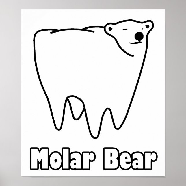 Poster Urso Polar do Urso Molar (Frente)