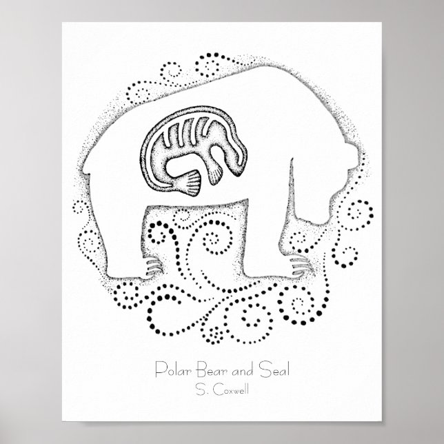 Poster Urso Polar e Selo (Frente)