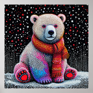 Poster Urso polar fofo