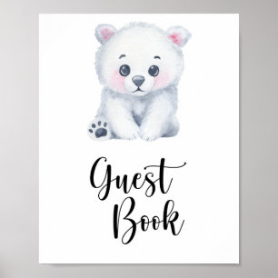 Poster Urso polar - livro de visitas