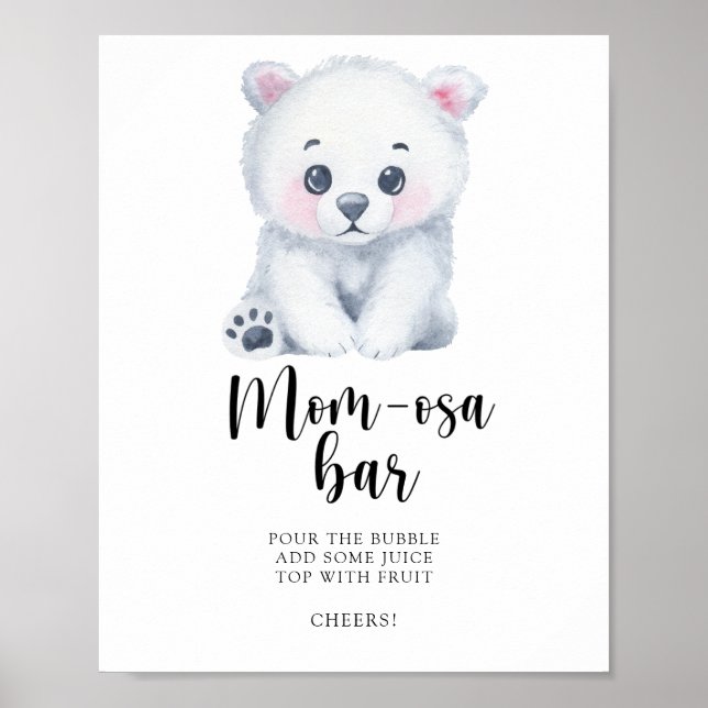 Poster Urso polar - Mãe-osa bar (Frente)
