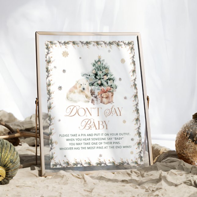 Poster Urso Polar Não Diga Jogo de Bebê (Criador carregado)