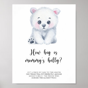 Poster Urso polar - Quão grande é a barriga da mamãe pôst