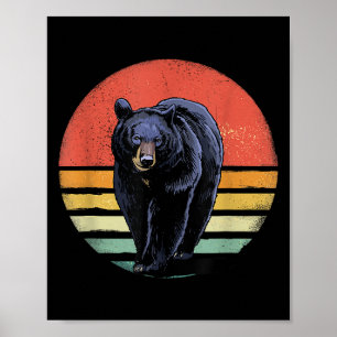 Poster Urso Preto da Imagem Retroativa