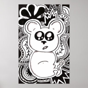 Pôster Urso psicadélico