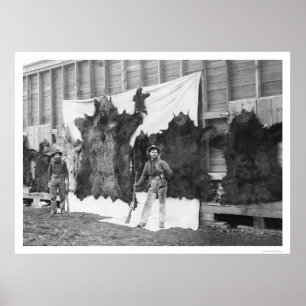 Pôster Urso que caça Alaska 1906