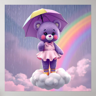 Poster Urso Rara ~ Roxo