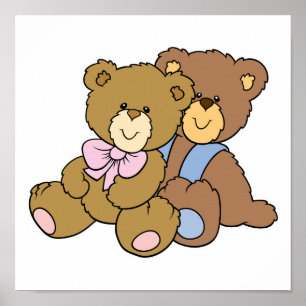 Pôster Ursos Bonitos de Amigos de Hugging