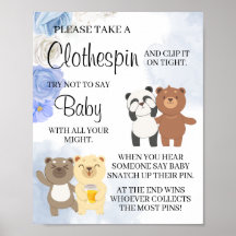 Ursos de Teddy Não Digam Chá de Jogo de Bebê