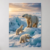 Ursos Polares Paisagem de Neve Gelo Ártico Coberto