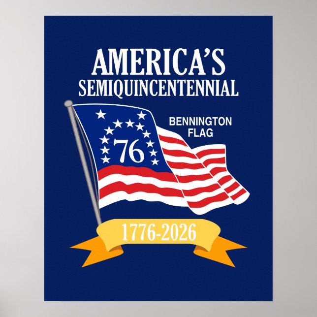 Poster US 250 Semiquincentenal 1776-2026 EUA (Frente)