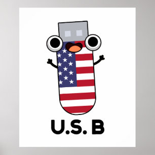 Poster US B Funny United States Pun
