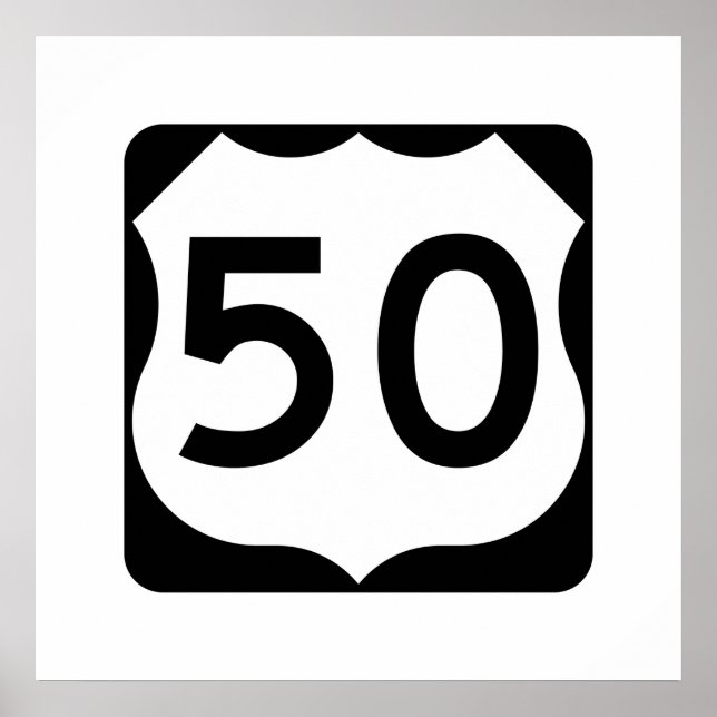Poster US Route 50 Sign (Frente)