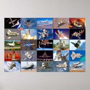 POSTER US SPACE SHUTTLE 1981-2011 "MONTAGE"