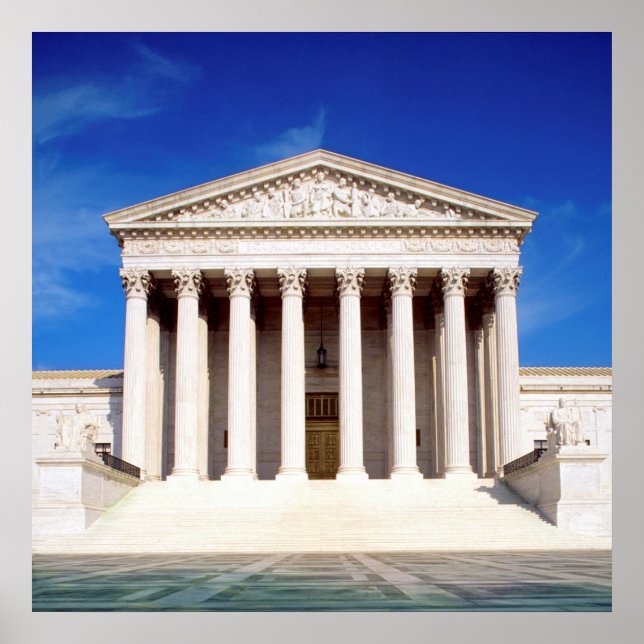 Poster US Supreme Court Building, Washington DC, EUA (Frente)