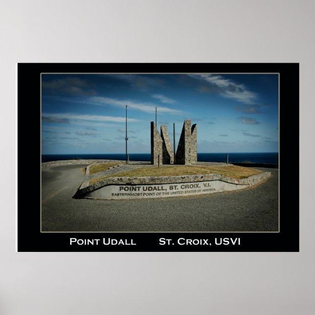 Poster US Virgin Islands St. Croix USVI Point Udall  (Frente)