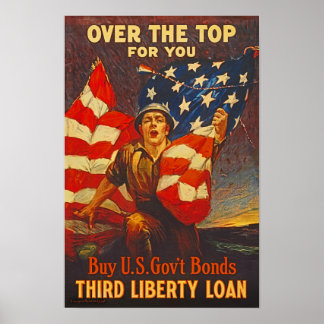 Pôster US War Bonds Third Liberty Loan WWI Propaganda