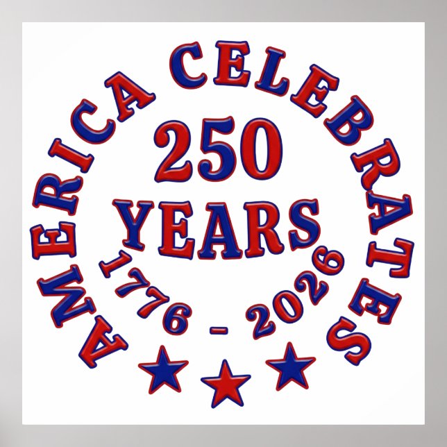 Poster USA 250th Anniversary 1776-2026 (Frente)
