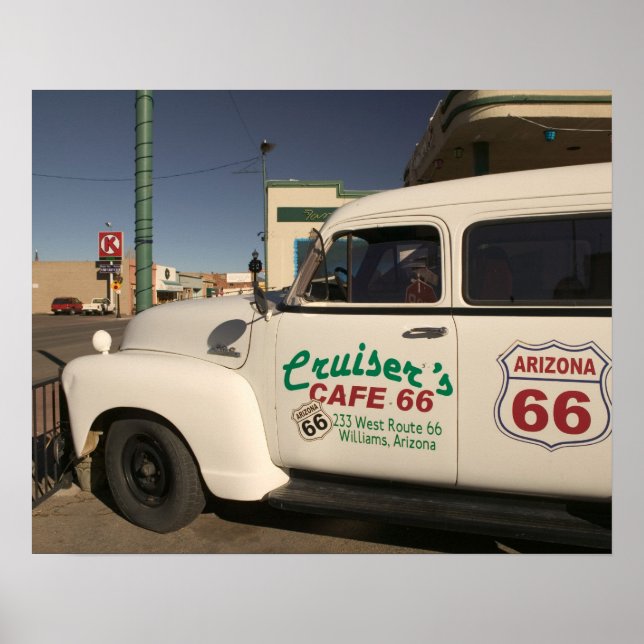 Pôster USA, Arizona, Williams: Cruisers Cafe 66 Old (Frente)