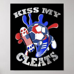 Poster Usa Engraçada Citação & Soccer Graphic Design