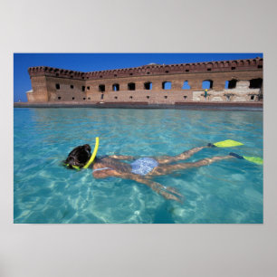 Pôster USA, FL, Florida Keys, Fort Jefferson, 1846,