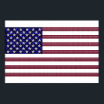 Poster USA Flag Gemstone Art<br><div class="desc">USA Flag Gemstone Art. Esta bandeira dos EUA é feita usando fotos de Gemstones que tirei nos últimos anos. O fundo azul são apires azuis em forma retangular. As estrelas são diamantes em forma de triângulo. As listras vermelhas são rubis em forma retangular</div>