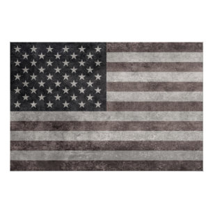 Pôster USA Flag, Vintage Retro American Flag, Na Canvas