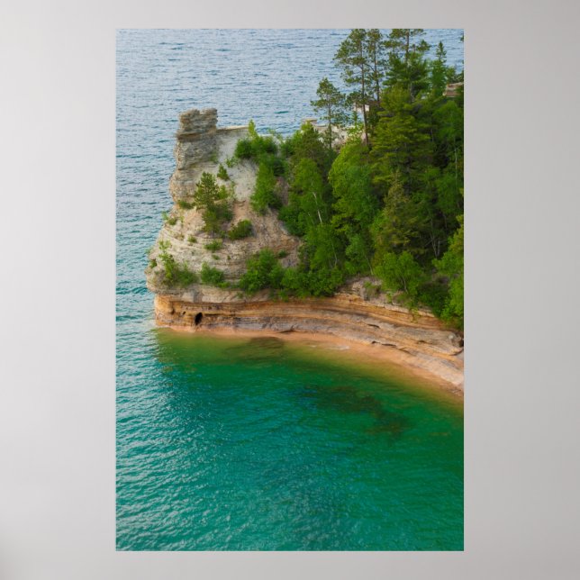 Pôster USA, Michigan. Miner's Castle Rock Formation (Frente)