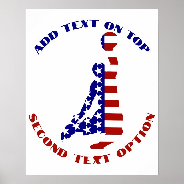 Poster USA Patriotic BASKETBALL (Frente)